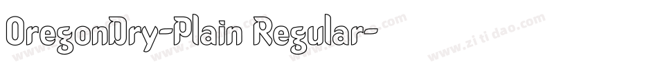 OregonDry-Plain Regular字体转换